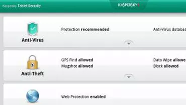 Kaspersky Tablet Security – protecţie pentru tabletele cu Android