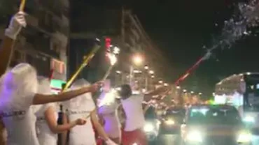 Suporterii madrileni au sărbătorit în Centrul Vechi victoria lui Atletico: „Bucureștiul ne-a încântat. Ne vom întoarce curând”