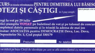 „Votezi şi câştigi”: Alegătorii din Deva, îndemnaţi să încalce legea, printr-o tombolă suspectă (FOTO)