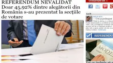 REVISTA PRESEI – Luni, 30 iulie: Referendum nevalidat pentru demiterea lui Traian Băsescu - principalul subiect