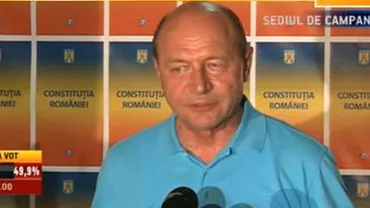 Traian Băsescu: BEC a confirmat neatingerea pragului pentru validarea referendumnului. Românii au ales pentru o Românie constituţională