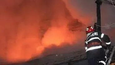 Botoșani: Incendiu puternic la garajele unei firme de transport. Au ars mai multe microbuze