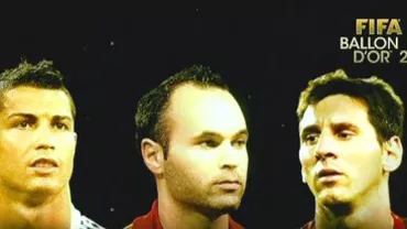 Previzibil: Messi, Ronaldo și Iniesta, finaliștii nominalizați de FIFA la Balonul de Aur 2012