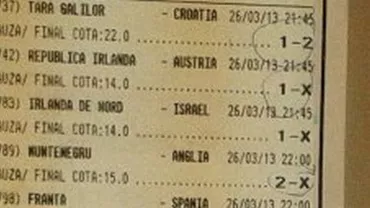 Meciuri cu noroc pentru un român: A câștigat la pariuri cu un bilet cu cotă 4312! (FOTO)