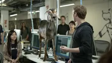 O capră țipă la Mark Zuckerberg în noua reclamă Facebook (VIDEO)