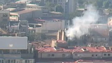 Incendiu în Centrul Vechi al Capitalei: O persoană a fost rănită, iar alte două intoxicate cu fum