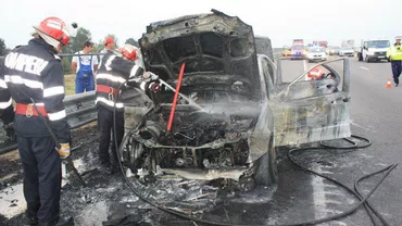 Patru maşini avariate, trei răniţi uşor şi un autoturism distrus, pe autostrada A1