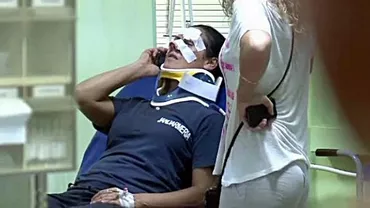 Incidente la un meci din liga a III-a, la Pâncota: Bătaie generală între fotbaliști și jandarm lovit cu o piatră în față