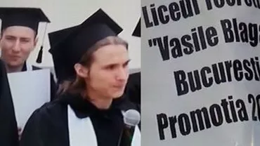 Elevii de la Liceul “Lucian Blaga” au primit la absolvire eșarfe cu liderul PDL, Vasile Blaga (FOTO)