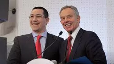 Victor Ponta s-a întâlnit cu fostul premier britanic Tony Blair la un restaurant din București