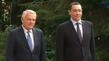 Premierul Victor Ponta s-a întâlnit cu omologul său francez, Jean-Marc Ayrault