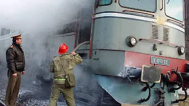 O locomotivă a luat foc în zona de triaj a gării din Timișoara