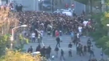 Doi jandarmi au fost răniți în cartierul Pantelimon, în urma unor noi violențe cu suporterii unguri și români