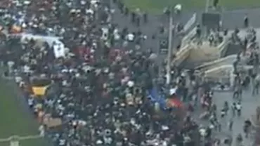 Peste 1.000 de protestatari au pornit în marș de la Universitate spre Șoseaua Pantelimon