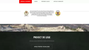 Site-ul lansat de comisia specială pentru Roşia Montană este operațional: Oricine poate trimite propuneri sau consulta avizele proiectului