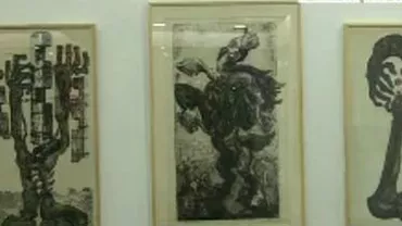 Gravuri și desene ale artistului Marcel Chirnoagă, expuse la Teatrul Național din Capitală (VIDEO)
