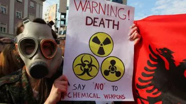 Proteste în Creta: Peste 2.000 de persoane au manifestat împotriva distrugerii armelor chimice siriene în Marea Mediterană