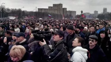 Activiști proruși din orașul ucrainean Harkiv cer unirea cu Rusia