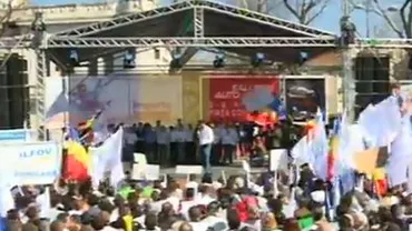 Cel mai mare miting al Opoziției: Partidul Mișcarea Populară cere demisia lui Ponta și renunțarea la acciza pe carburanți