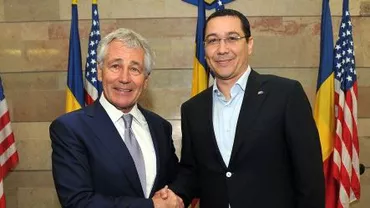 Victor Ponta s-a întâlnit cu şeful Pentagonului, la baza militară Mihail Kogălniceanu din Constanța