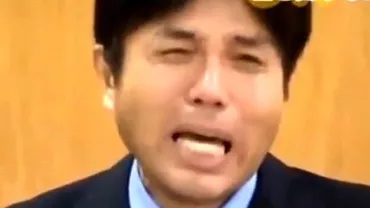 Imagini hilare: Un deputat japonez plânge în hohote în timp ce își cere iertare pentru frauda comisă (VIDEO)