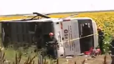 Accident cu autocar pe Autostrada Soarelui: 33 persoane au fost rănite (VIDEO)
