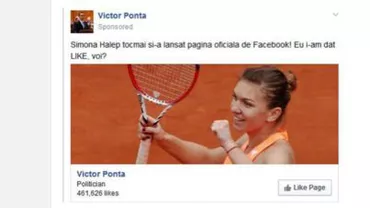 Victor Ponta, criticat de presa din Marea Britanie: ”Premierul României s-a dat drept Simona Halep ca să strângă like-uri pe Facebook”