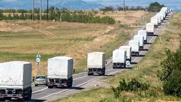 Un al treilea convoi umanitar rus a ajuns în estul Ucrainei