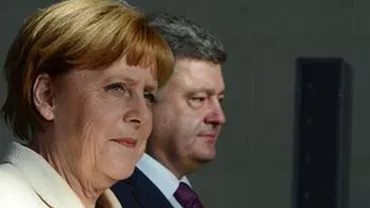 Angela Merkel și Petro Poroșenko au discutat despre aplicarea acordului de armistițiu din estul Ucrainei