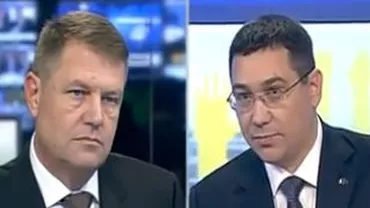 Klaus Iohannis, gafă la prima dezbatere. Victor Ponta îl combate pe prezidențiabilul ACL cu Constituția
