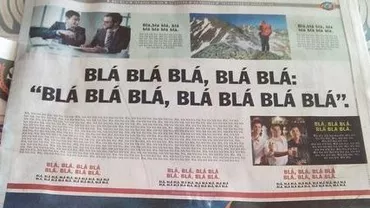 Dovada că fotbalul este cel mai important lucru pentru brazilieni: Un cotidian a avut în finala Cupei o copertă plină de cuvintele „Bla bla bla” (FOTO)