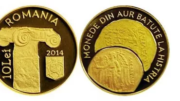 BNR emite o monedă de aur cu tema "Istoria aurului" - Monede bătute la Histria