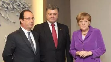 Merkel, Hollande și Poroșenko au ajuns la Minsk, unde caută o ultimă soluție privind estul Ucrainei