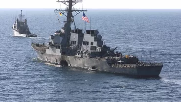 Distrugătorul USS Cole a efectuat un exerciţiu cu o navă românească, în Marea Neagră