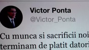 Ponta postează pe Facebook şi Twitter despre cât de bine este în România: “Dacă aş fi în locul său, aş ieşi public şi aş demisiona din funcţia de premier al României”