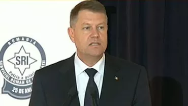 Klaus Iohannis, la bilanțul SRI: Serviciile au misiunea de a apăra democrația. Voi urmări cu atenție conduita SRI (VIDEO)