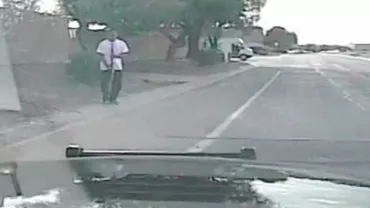 Un polițist din Arizona a intrat cu mașina într-un bărbat înarmat care amenința că se sinucide (VIDEO)