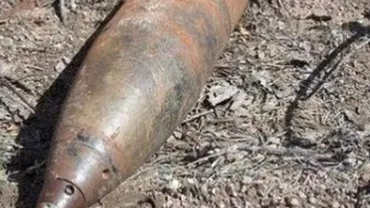 Un proiectil exploziv, din Al Doilea Război Mondial, a fost descoperit în Botoșani