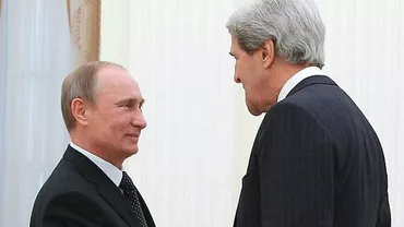 Secretarul de Stat al SUA, John Kerry, se întâlnește cu Vladimir Putin la Soci