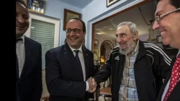 Președintele francez s-a întâlnit cu fostul lider cubanez, Fidel Castro