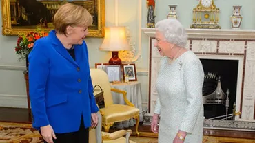Regina Elizabeth a Marii Britanii, întrevedere cu cancelarul Angela Merkel (VIDEO)
