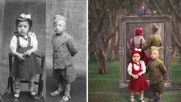 "Dansând cu Costică", proiectul unui artist australian care a realizat o colecție impresionantă folosind fotografii vechi românești (FOTO)