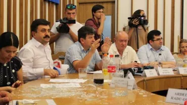 Satu Mare: Un bec agățat de tavan a căzut pe masa consilierilor locali