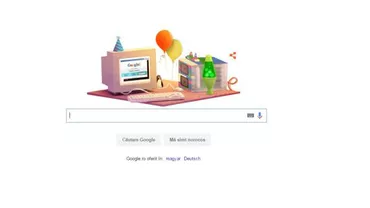 Google sărbătorește duminică 17 ani de la înființare printr-un logo special