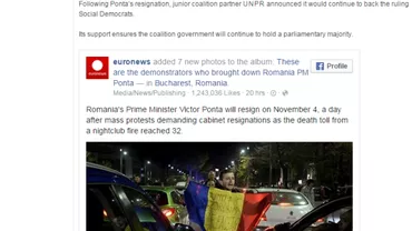 Demisia lui Ponta a făcut înconjurul lumii. Euronews: Demonstranții l-au doborât pe Victor Ponta (VIDEO)