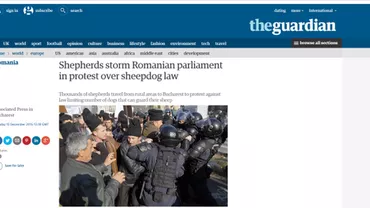 Protestul ciobanilor a ajuns în presa străină. The Guardian: Mii de ciobani au venit din zonele rurale până în București pentru a protesta