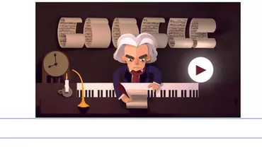 Google marchează împlinirea a 245 de ani de la botezul lui Ludwig van Beethoven printr-un nou logo
