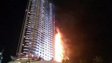 Incendiu puternic la un hotel zgârie-nori din Dubai: O persoană a murit și cel puțin 16 au fost rănite (VIDEO)