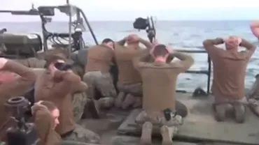 Zece marinari americani, filmați când cereau iertare în genunchi trupelor iraniene (VIDEO)