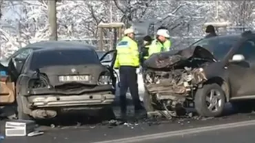 Accident grav în Capitală. Șase persoane au fost rănite într-un accident în care au fost implicate trei autoturisme (VIDEO)